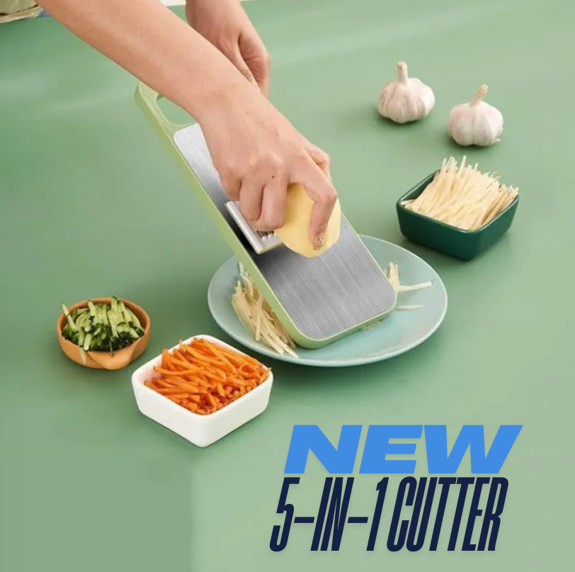 5 In 1 Stainless Steel  Vegetable Slicer Cutter