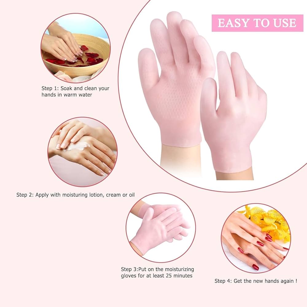 Reusable Gel Moisturizing Silicone Hand Gloves